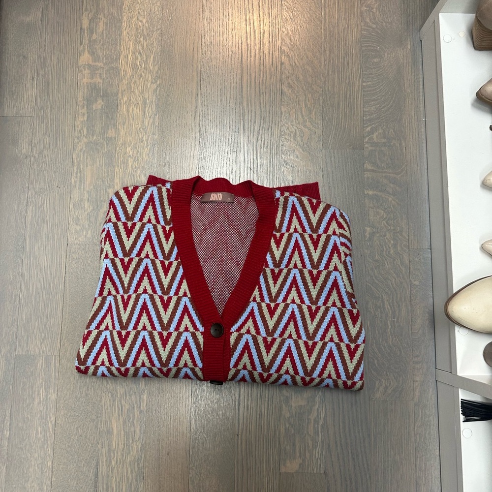 Shift Colorful Geometric Cardigan - Picture 2 of 2
